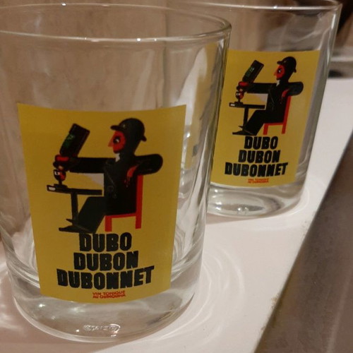 Dubbonet commemorative glasses new, set of 2 pieces