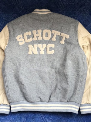 Schott NYC Varsity Jacket new men's XL, wool and leather