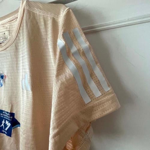 Athens Marathon Official Women's Medium Shirt new, gold beige