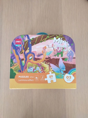 Deli Dinosaur Puzzles 4+ new, 3 pieces 24/30/35 in a case