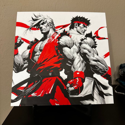 3D embossed image Ken and Ryu from Streetfighter, new