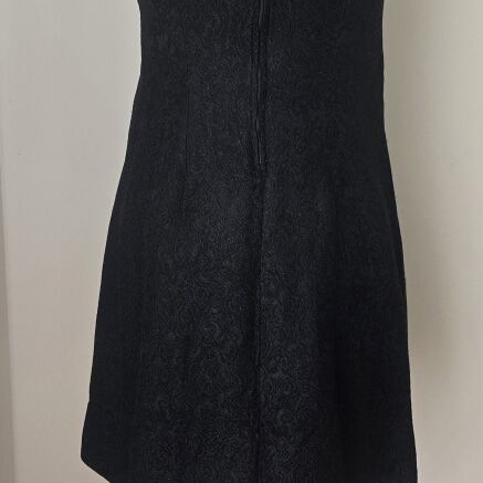 Vintage dress handmade unfinished jacquard fabric size S like new