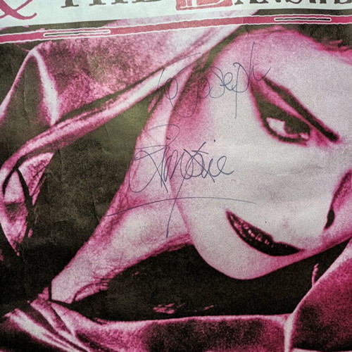 Siouxsie & The Banshees poster with autograph used
