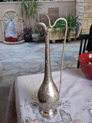 Ινδική επάργυρη αφτάμπα χειροποίητη vintage συλλεκτική 1960 μεταχειρισμένη