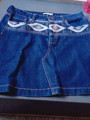 Jean μίνι φούστα Stradivarius σαν καινούργιο, μπλε, μέγεθος XL