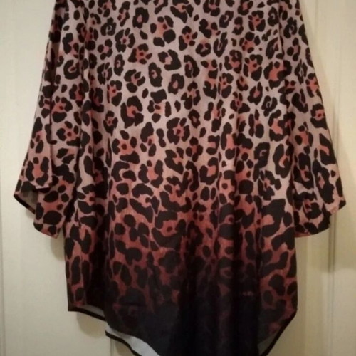 Emery Rose women's leopard print viscose tunic new, size XL