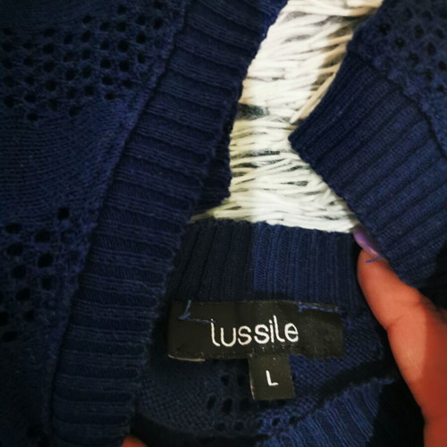 Lussile women's blue knitted dress like new with side slits