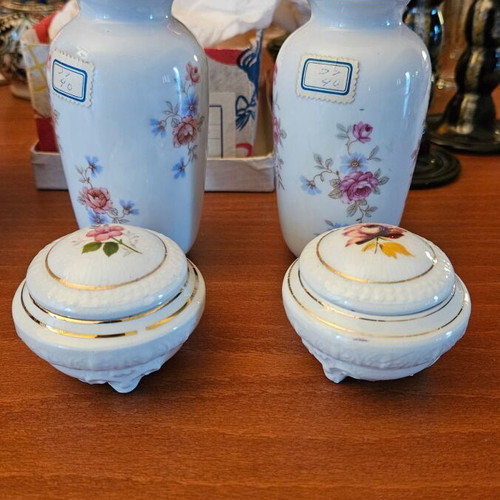 Gerold Bavaria porcelain vases new, 1950s-60s elegant set