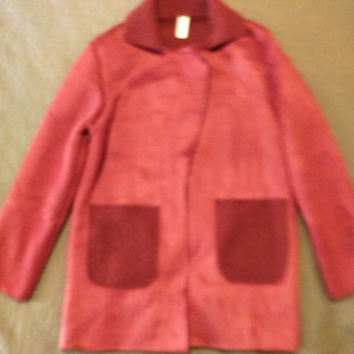 Women's jacket used, warm terracotta with orange tone