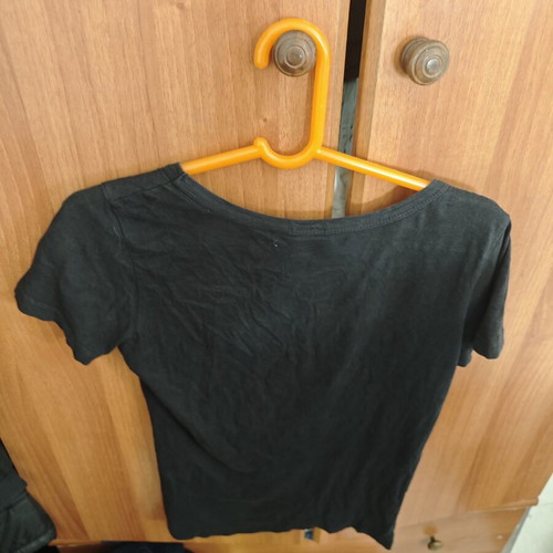 Body Action women's blouse M black 100% cotton like new