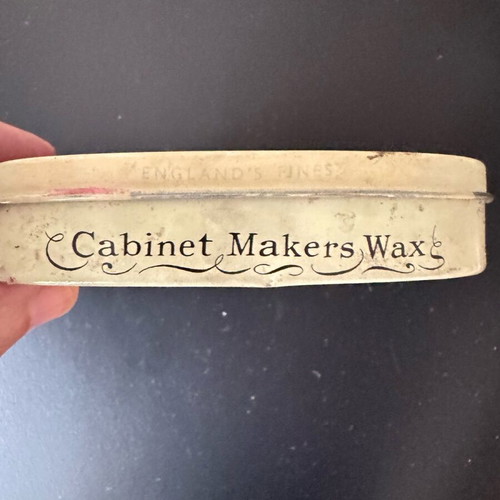 Collectible metal Goddard’s Cabinet Makers Wax box used, vintage 1950–60