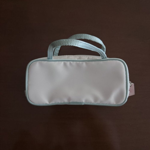 Dior Beauty white cosmetic bag with blue details new