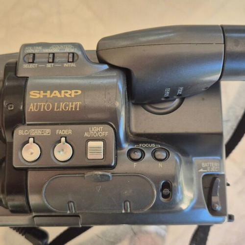 Sharp VL-M4S video camera used with cables, charger, battery