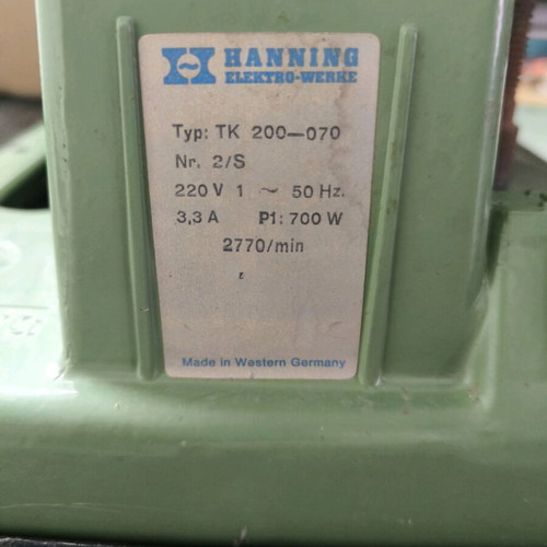 Hanning cutting machine like new for wood