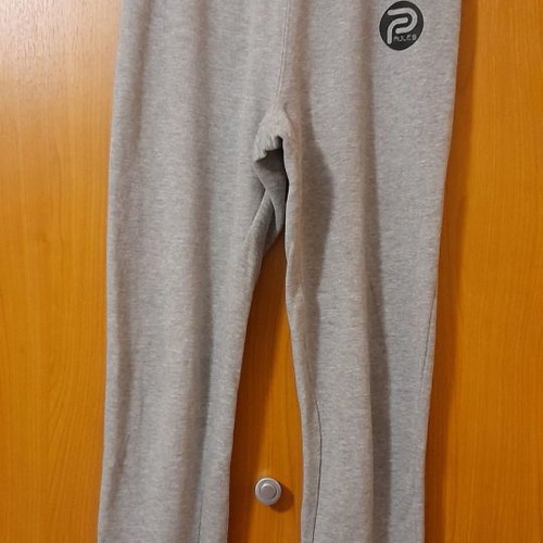 Warm high-waisted sweatpants used, gray