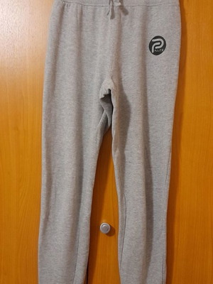 Warm high-waisted sweatpants used, gray
