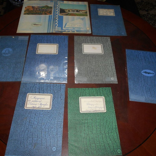Chromolithograph maps used, pack of 10, old notebook covers