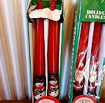  Δυο vintage πακέτα με χριστουγεννιάτικα κεριά δεκαετίας 1980-90