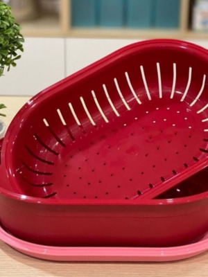 Οβάλ σέρβερ 2.5 λ κόκκινο Tupperware καινούργιο