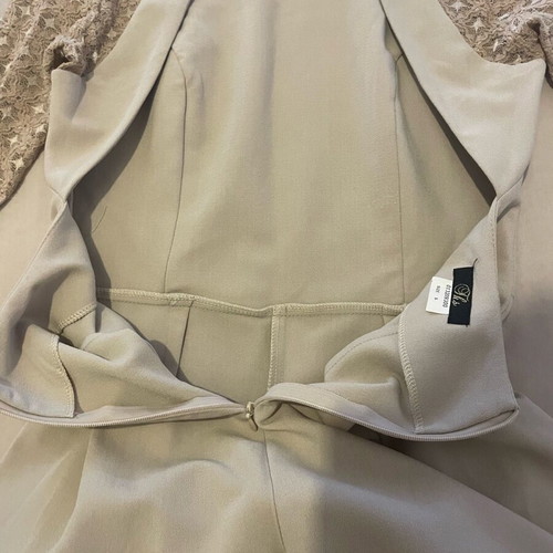 Beige jumpsuit bell sleeves size small like new