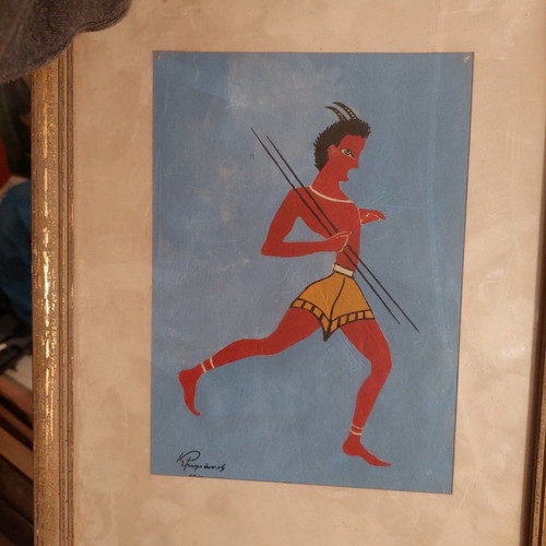 Artwork by K. Romanos, renowned Cretan painter