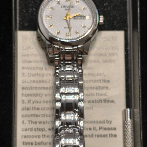 ORUSS 1853 women's quartz watch with day and date