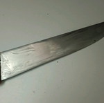Meat knife used, old