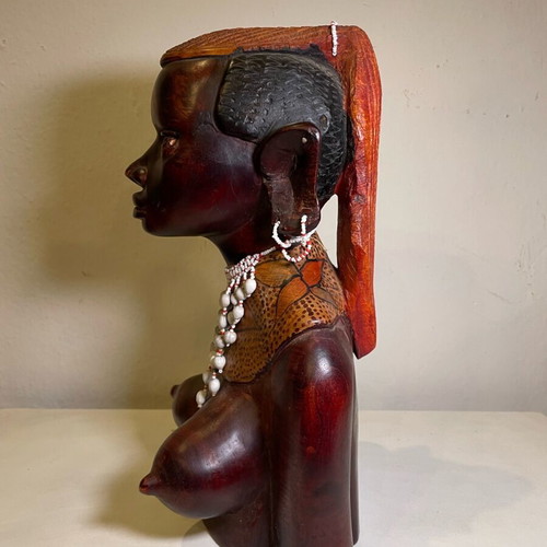 African Statue used, handmade with minor defect