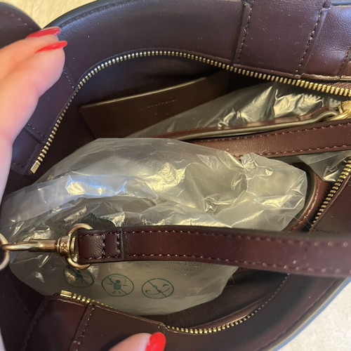 Calvin Klein bag new, leather, burgundy with extra strap