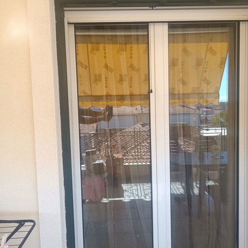 Aluminum Balcony Doors with Double Glass and Thermal Break Like New