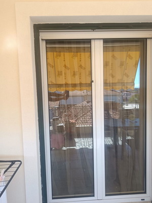 Aluminum Balcony Doors with Double Glass and Thermal Break Like New