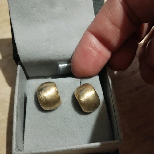 Silver earrings gold plated used
