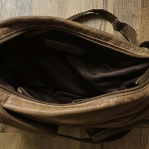 5 th Avenue women's bag like new, natural leather, brown