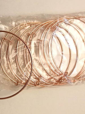 Steel bracelets in rose gold set of 9 unused