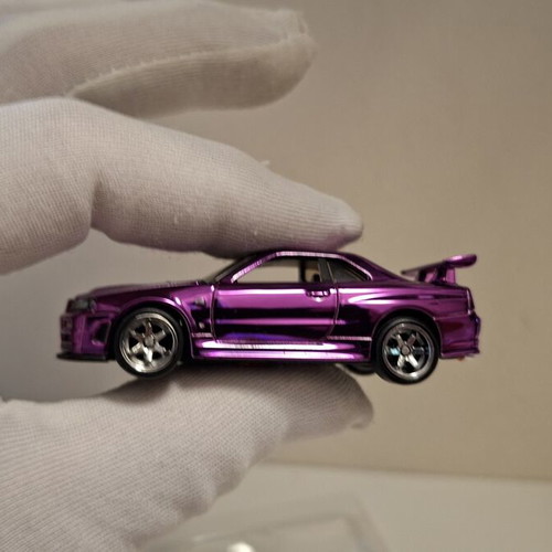 Alloy Car Model Nissan Skyline GT-R R34 Purple like new