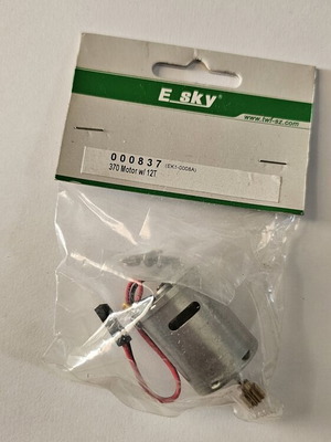 E-Sky 370 Motor w/12T Pinion New Old Stock for RC Models