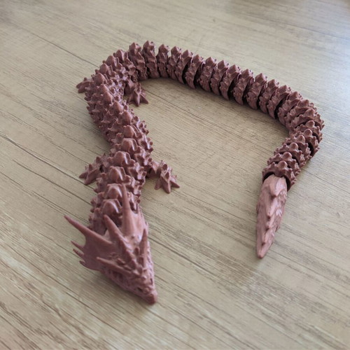 Articulated Dragon new 3D printed model Silk Bronze PLA