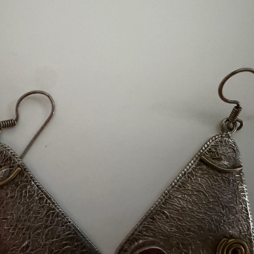 Silver earrings like new, handmade from Egypt