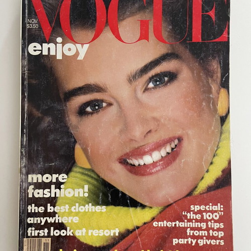 Vogue Vintage Magazine 1983 used with Brooke Shields cover
