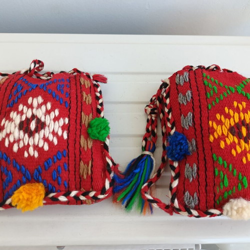 Pair of handmade woolen Cretan vourgies like new
