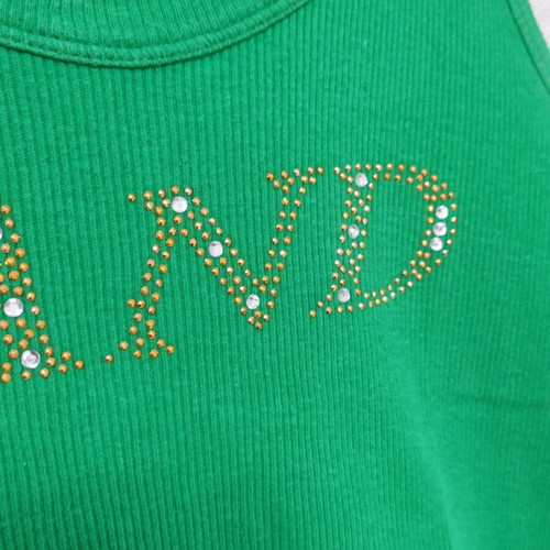 Esprit sleeveless top with rhinestones, like new, green and silver, size S/M