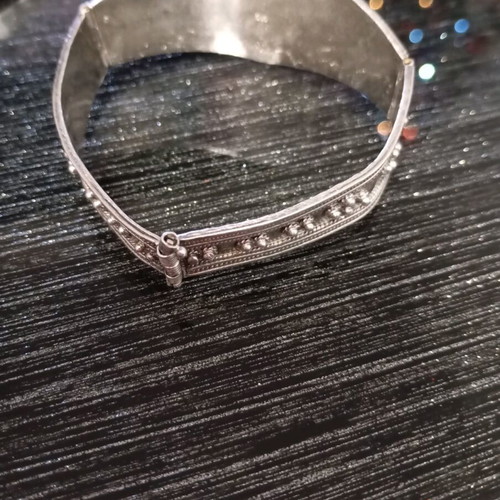 Silver 950 Byzantine Style Bracelet with Hematite Stone like new