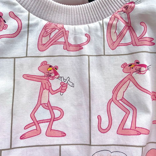 UNITED ARTISTS AMERICANWEAR PINK PANTHER Reversible Double Face Puffy Sweater Vintage Collectible