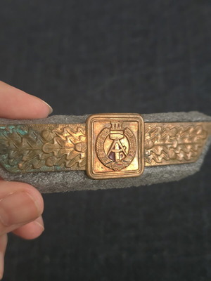 Military badge from East Germany used, Cold War with original caps