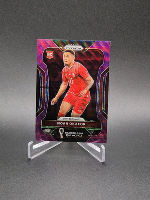 2022 Panini Prizm World Cup Qatar Purple Wave Noah Okafor #268 Rookie RC card