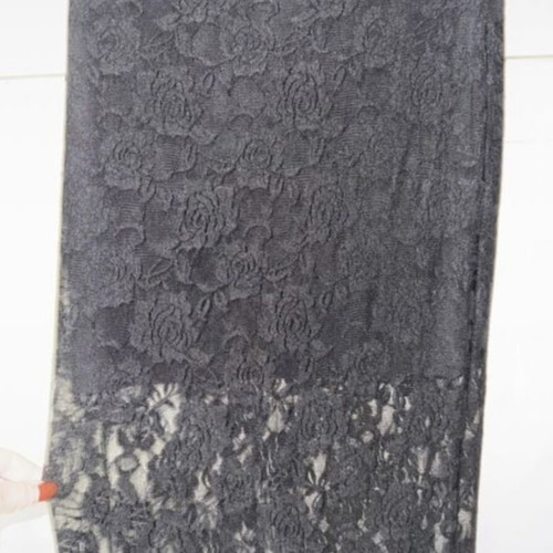 Black midi skirt with lace new, one size