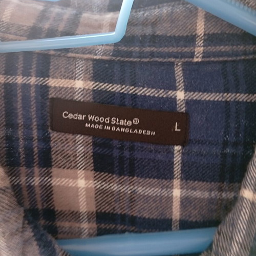 Winter shirt size L, excellent condition, blue and brown