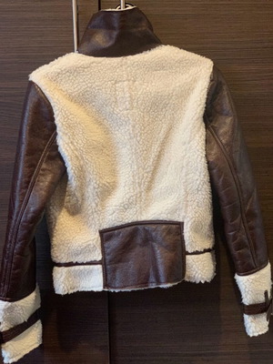 Jacket new, white and brown, size S