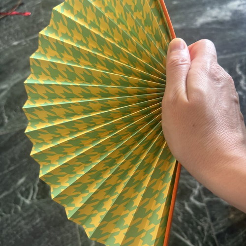 Gucci fan new, orange color with case
