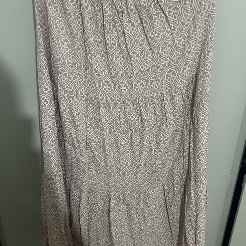 Maxi skirt pink-white one size like new